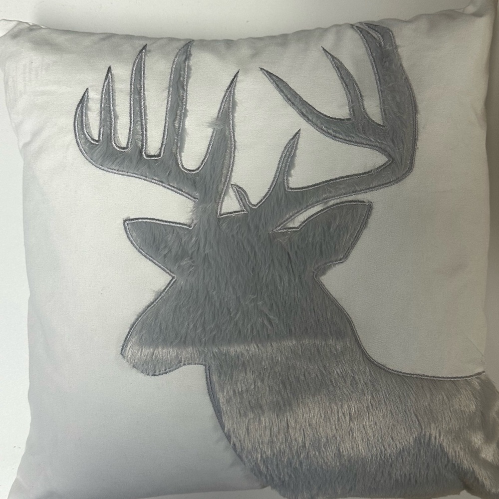Levtex Silver Deer Accent Pillow